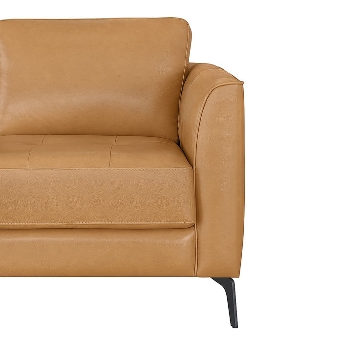 Corrigan Studio® Renoir Midcentury Modern Leather Sofa Couch Wayfair